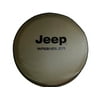 SpareCover - ABC Series Jeep Wrangler in Black on 30 inch Medium Tan Heavy Vinyl Tire Cover - Made in USA only
