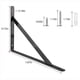 thumbnail image 1 of Soporte para estante de pared CHAO 6 soportes de acero triangulares 90 grados 200 mm x 120 mm con 30 tornillos y 12 anclajes, 1 of 4