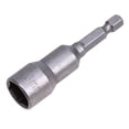 thumbnail image 4 of SENRISE Metal Magnetic Nut Driver Bit Hexagonal Socket Adapter Tools Silver Size H18mm, 4 of 6