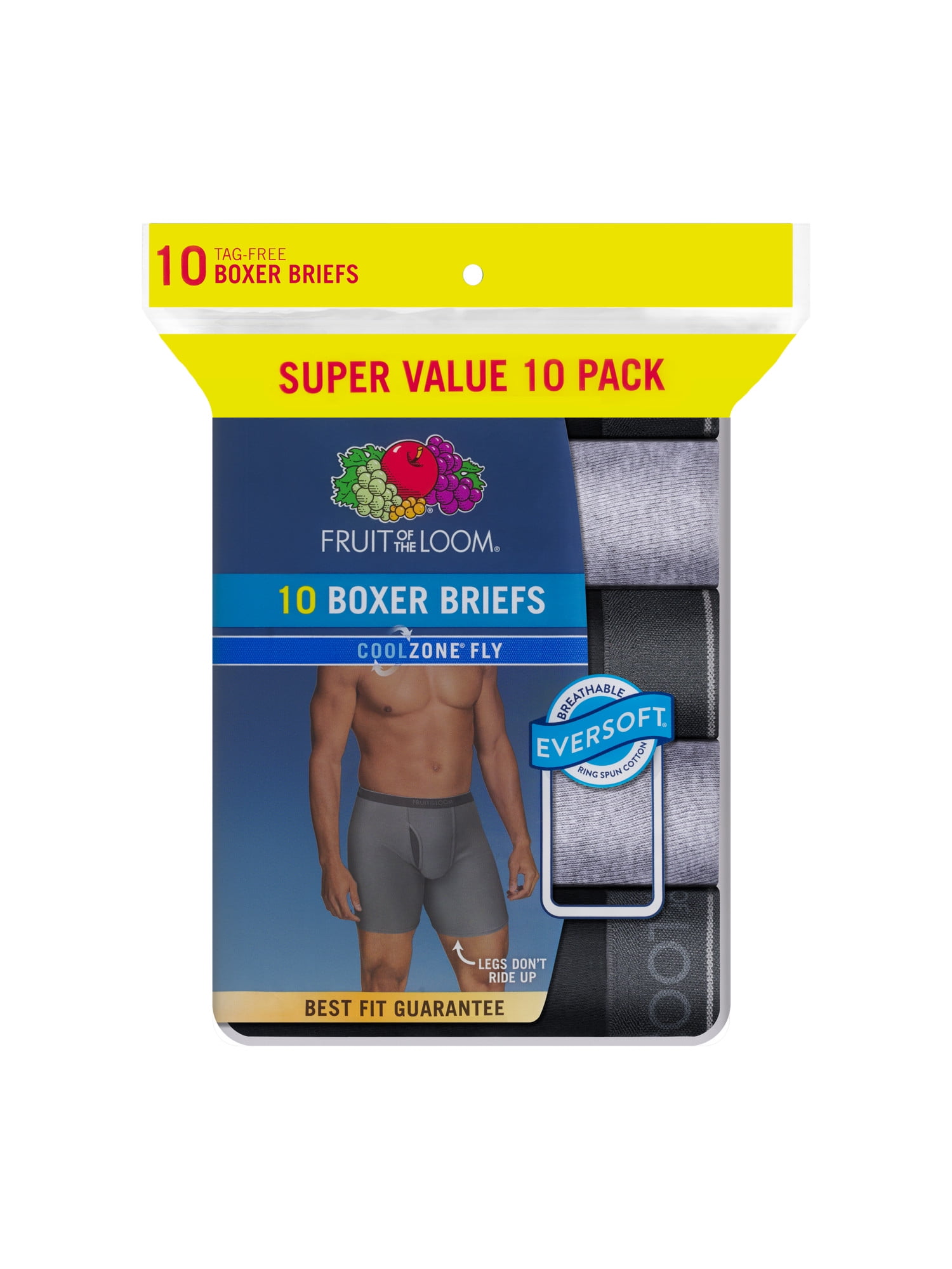 Free Shipping! Fruit of the Loom Men's EverSoft CoolZone Boxer