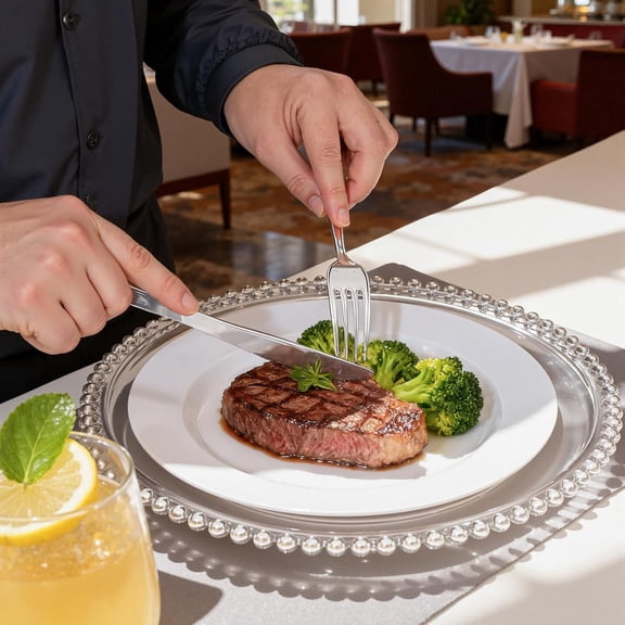 White Plastic Plates - Heavy Duty Disposable Plates for Party/Wedding - Include Dinner Plates and Dessert/Salad Plates