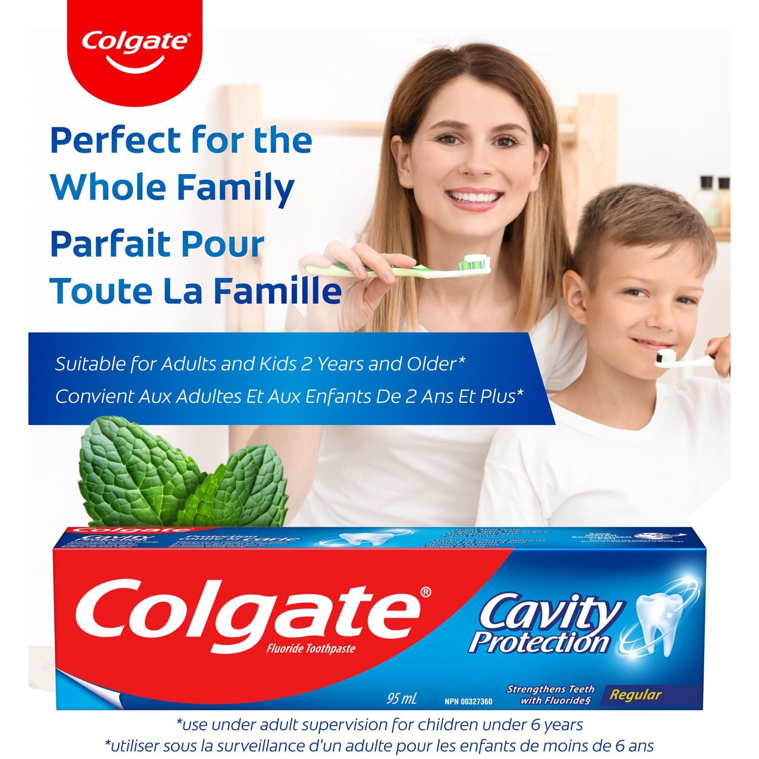 Dentifrice au fluorure Colgate Protection contre la carie Populaire 60 ml