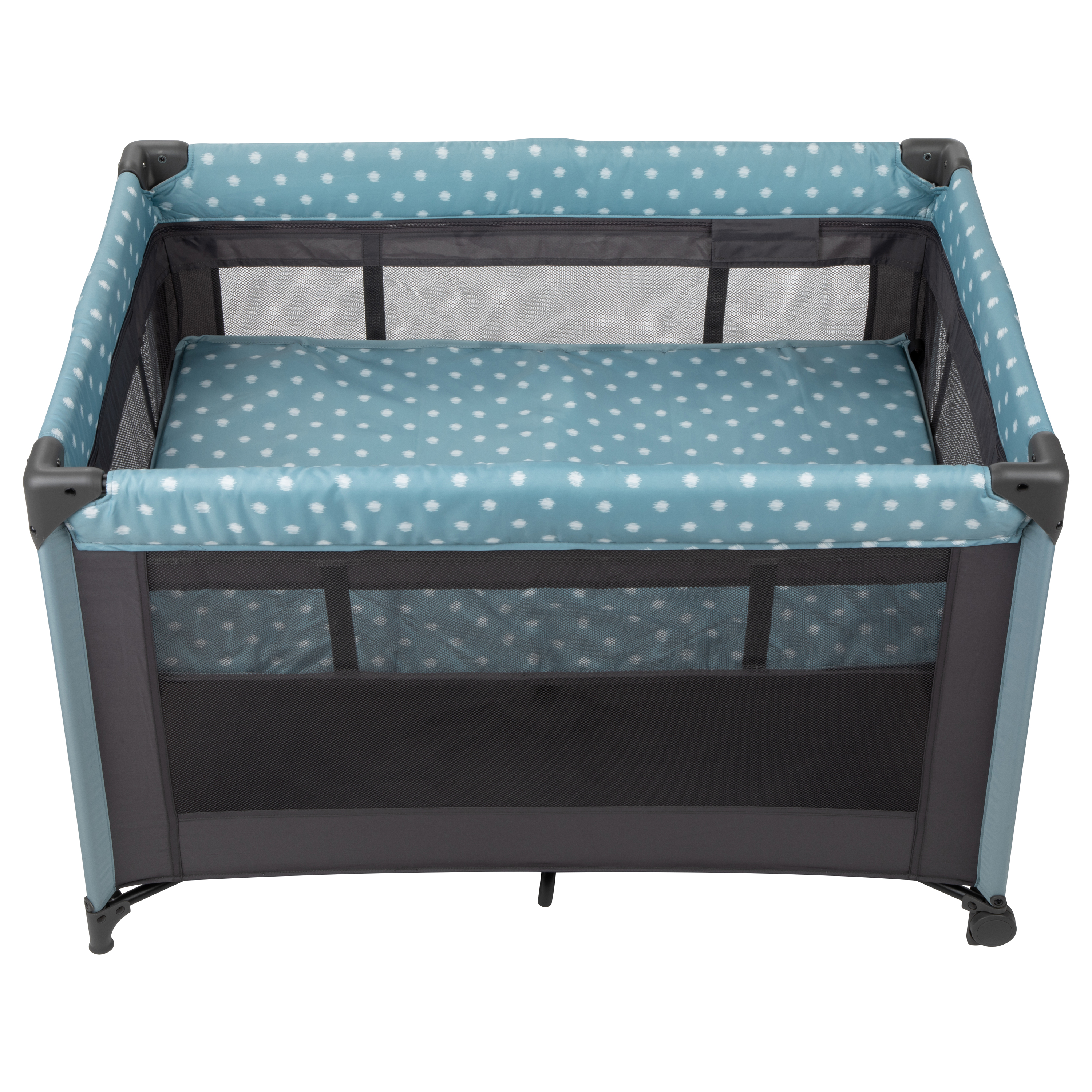 Babideal Dottie Baby Play Yard with Bassinet, Blue Dot - image 3 of 8