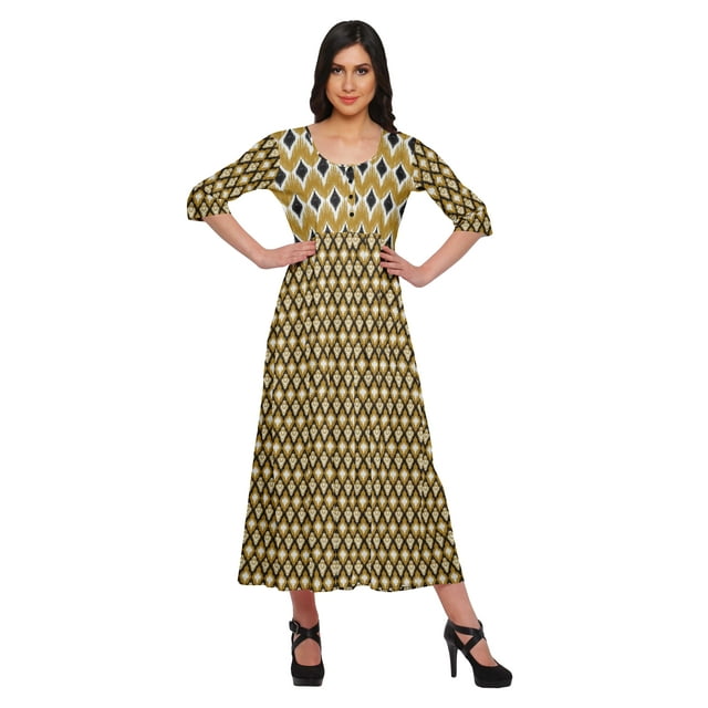 Moomaya Kurta Imprimé Tunique Longue Hauts Femmes Tenue d'Été Kurti pour Femmes