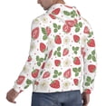 thumbnail image 6 of Uemuo Strawberry Pattern Men's Hoodie - Casual Pullover Hoodie with Kangaroo Pocket, Stylish Hooded Sweatshirt for Everyday Wear-4X-Large, 6 of 7