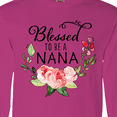 thumbnail image 4 of Inktastic Blessed to Be a Nana with Pink Flowers Long Sleeve T-Shirt, 4 of 5