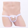 thumbnail image 4 of HUPOM Mens Underwear Boxer Briefs Male Thongs Low waist Elastic Waist Solid Thong White One Size, 4 of 6