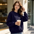 thumbnail image 5 of Oversized Sweatshirt for Women Crewneck Fleece Long Sleeve Pullover Hoodies Tops Fall Fashion Outfits Clothes,L, 5 of 5
