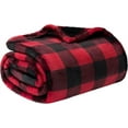thumbnail image 2 of Buffalo Plaid Throw Blanket for Sofa Couch | Soft Flannel Fleece Red Black Checker Plaid Pattern Decorative Throw | Warm Cozy Lightweight Microfiber | 50 x 60 Inches, 2 of 6