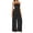 Black, variant on Summer Jumpsuits For Women Casual High Waist Sleeveless Wide Leg Jumpsuit Off Shoulder Party Wear Romper For Ladies Overalls For Holiday Vacation Beach S-Xxl