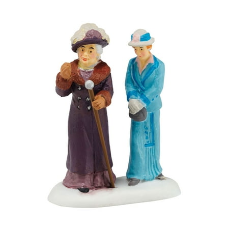 Dept 56 Downton Abbey Dowager Contess & Young Friend 4044802 New