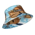 thumbnail image 2 of Easygdp Animals on Noah's Ark Double-Sided Reflective Fisherman Hat for Outdoor and Night Walking, Unisex, 2 of 9