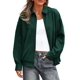 thumbnail image 1 of Abrigo PRETTYGARDEN Chaqueta Bomber Oversize de Ante Sintético Verde Oscuro M, 1 of 8