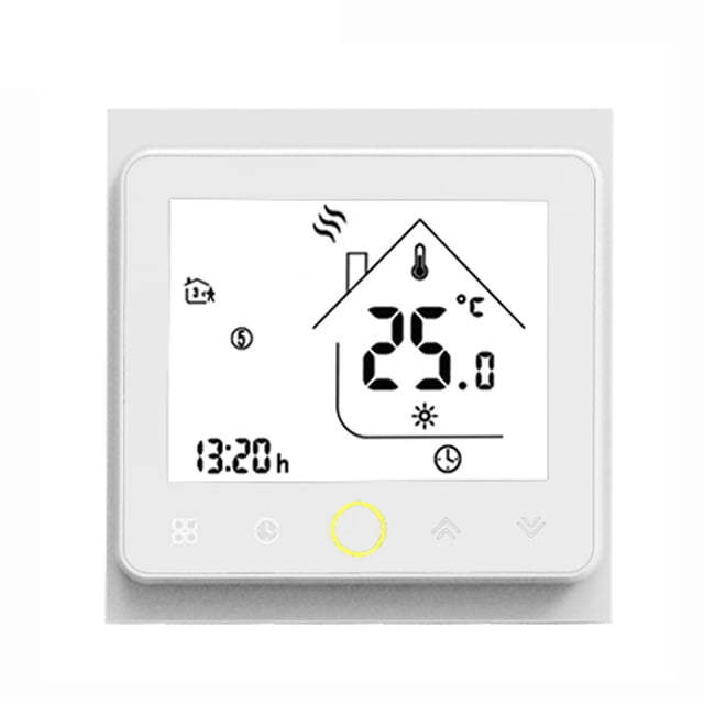 Amdohai Smart Thermostat Intellight Temperature Controller 5A water Floor Heating for Home No Wi-Fi -- White
