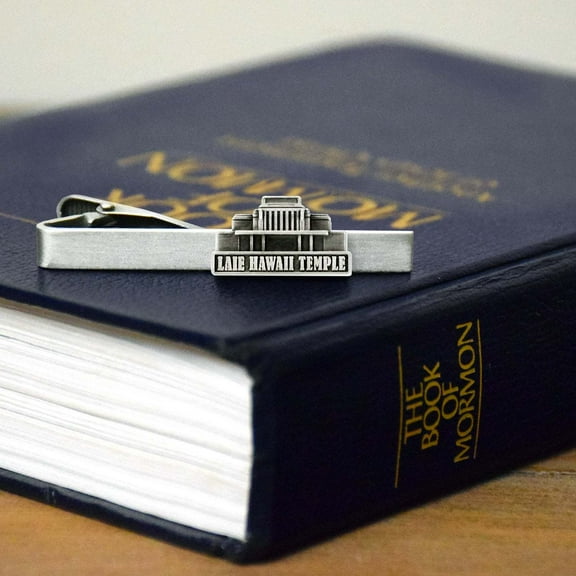 Laie Hawaii Antique Silver Temple Tieclip by Ringmasters