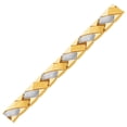 thumbnail image 2 of 14k Two-Tone Gold Fancy Weave Bracelet with Contrasting Finish 7.25 in, 2 of 3