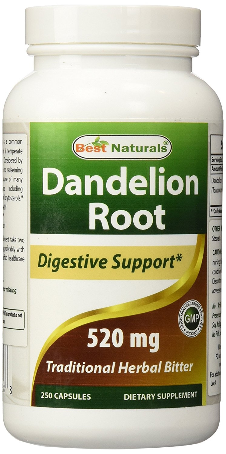 Best Naturals Dandelion Root 520 mg 250 Capsules