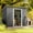 8'x6'-Dark Gray, variant on 6'x4' Outdoor Storage Shed, Asofer Brown Metel Sheds with Lockable Door for Garden, Tool Shed, and Garden Shed, Brown