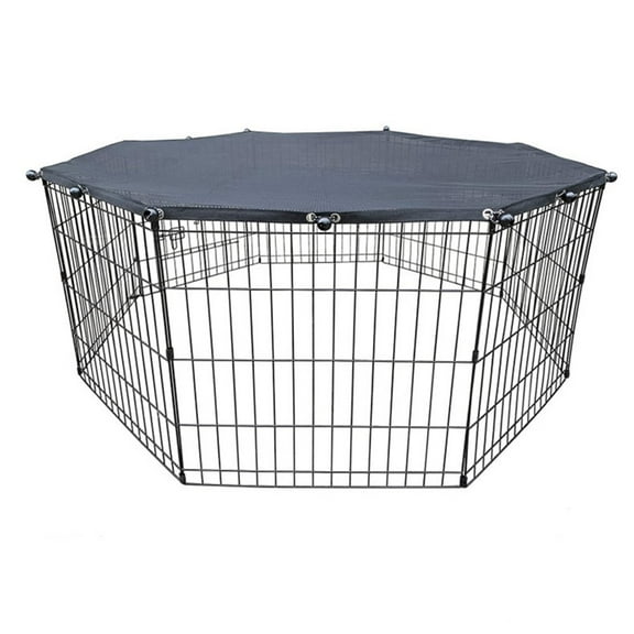 24 Inch Wide Dog Playpen Mesh Topper for 8 Panel Plastic/Metal Pet Pen