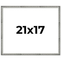 21x17 Frame Silver Grey Distressed Solid Wood Picture Frame | 0.75 Inch Moulding Width | Interior