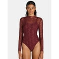 thumbnail image 5 of Madden NYC Women's Lace Bodysuit with Long Sleeves, Sizes XS-XXXL, 5 of 6