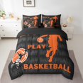 thumbnail image 2 of Erosebridal Basketball Comforter Set Full Size 7 Pieces Basketball Player Gaming Sports Black Bedding Set Sports Theme Bed in a Bag with Comforter,Sheets, 2 of 5