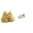 thumbnail image 1 of Soporte Para Libros Con Forma De Pera Abrazada, Sujetalibros De Cerámica, Fina Artesanía, Adorno Para Estantería, Modelo De Sofá En Miniatura De Madera Para Casa De Muñecas, Juguete De, 1 of 8