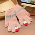 thumbnail image 2 of geerera Touch Screen Texting Warm Knit Thermal Gloves Womens Winter Gloves for Cold Weather Christmas Gifts for Women, 2 of 6