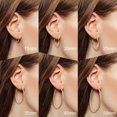 thumbnail image 2 of Pendientes de aro Fanglcy de oro de 14 quilates para mujer, 15/20/25/35/45/55 mm, 2 of 6