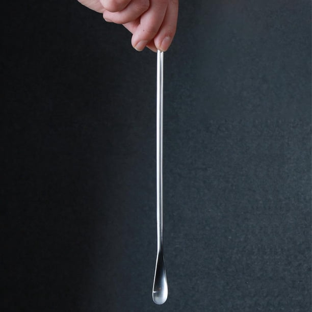 Para Coctelera, De Utensilios De Bar Extra Larga De 8.7 '' Para Plata Soledad Cuchara para revolver de acero inoxidable