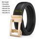 thumbnail image 5 of Cinturón de cuero sin agujero para mujer | Cinturón de trinquete automático para mujer y hombre | Ajustable a doble cara de 1,38 pulgadas de ancho | Hebilla de aleación de oro | Negro Azul | Traje, 5 of 9
