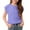 Purple T-Shirts for Kids, variant on Cap Sleeve T Shirts for Teens Boys & Girls 4-15 Years Kids Crewneck Tops Juniors Trendy Solid Textured Pullover Going Out Blouses Tees