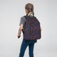 thumbnail image 5 of Naloa Colorful Shells Print Lightweight DayBackpack Suitable for school, work, shopping, travel, etc., 5 of 5