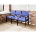 thumbnail image 3 of Pemberly Row Waiting Reception 3 Seat Tandem Seating Wood Frame in Blue, 3 of 5