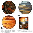 thumbnail image 3 of Designart "Amber Fern Cactus Desert Dusk Saguaro" Floral & Botanical Floater Framed Canvas Print, 3 of 7