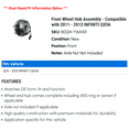 thumbnail image 2 of Front Wheel Hub Assembly - Compatible with 2011 - 2013 INFINITI QX56 2012, 2 of 2