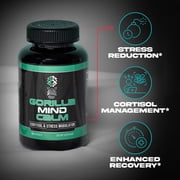 Gorilla Mind Calm, Relaxation & Stress Reduction, 120 Capsules
