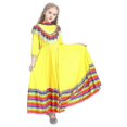 thumbnail image 3 of Vestido de baile español de Jalisco, gran swing, para niñas, estudiantes, mexicano, ruso, flamenco, disfraz, carnaval, fiesta tradicional folclórica para niños, 3 of 5