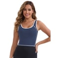 thumbnail image 4 of DARING DIVA Women's Nursing Tank Tops Colorblock Cropped Undershirts XL Blue, 4 of 6
