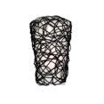 thumbnail image 1 of Smart Solar IEL-2100 White Shade With Black Wicker And Flicker Sconce - Indoor Only, 1 of 6