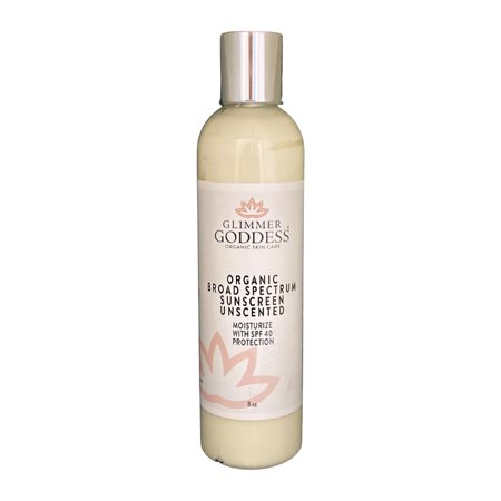 Organic UNSCENTED Sunscreen - Broad Spectrum SPF 40+ Protection  8 oz