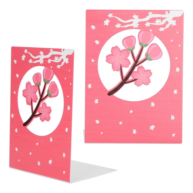Sujetalibros de Metal antideslizante, tapón de libro estable, estantes de soporte para oficina en casa, Sakura, 2 uds.