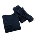 thumbnail image 4 of Frnrwgo Mens Thermal Underwear Set Cotton Crew Neck Long Sleeve Soft Breathable Base Layer Top Bottom for Winter Cold Weather, 4 of 5