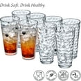 thumbnail image 3 of Amazing Abby - Iceberg - 24-Ounce Plastic Tumblers (Set of 8), Plastic Drinking Glasses, All-Clear High-Balls, Reusable Plastic Cups, Stackable, BPA-Free, Shatter-Proof, Dishwasher-Safe, 3 of 4
