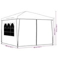 thumbnail image 2 of vidaXL Party Tent 9.8'x9.8' Green Outdoor Canopy with Side Panels Waterproof, 2 of 10