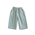 thumbnail image 4 of Ticikt Kids Corduroy Pants, Elastic Waist Solid Color Loose Wide‑Leg Trousers, Casual Straight Bottoms for Boys Girls,Mint Green, 4 of 7