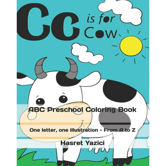 ABC Preschool Coloring Book: One letter, one illustration - From A to Z, (Paperback)