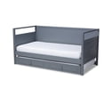 thumbnail image 1 of Baxton Studio Cintia Grey Wood Twin Size Daybed with Trundle, 1 of 12
