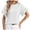 White, variant on XMMSWDLA Womens Short Sleeve Tops Casual T Shirts Summer Ruffle Soild Round Neck Blouses Loose Fit Basic Tees Running Shirts Women