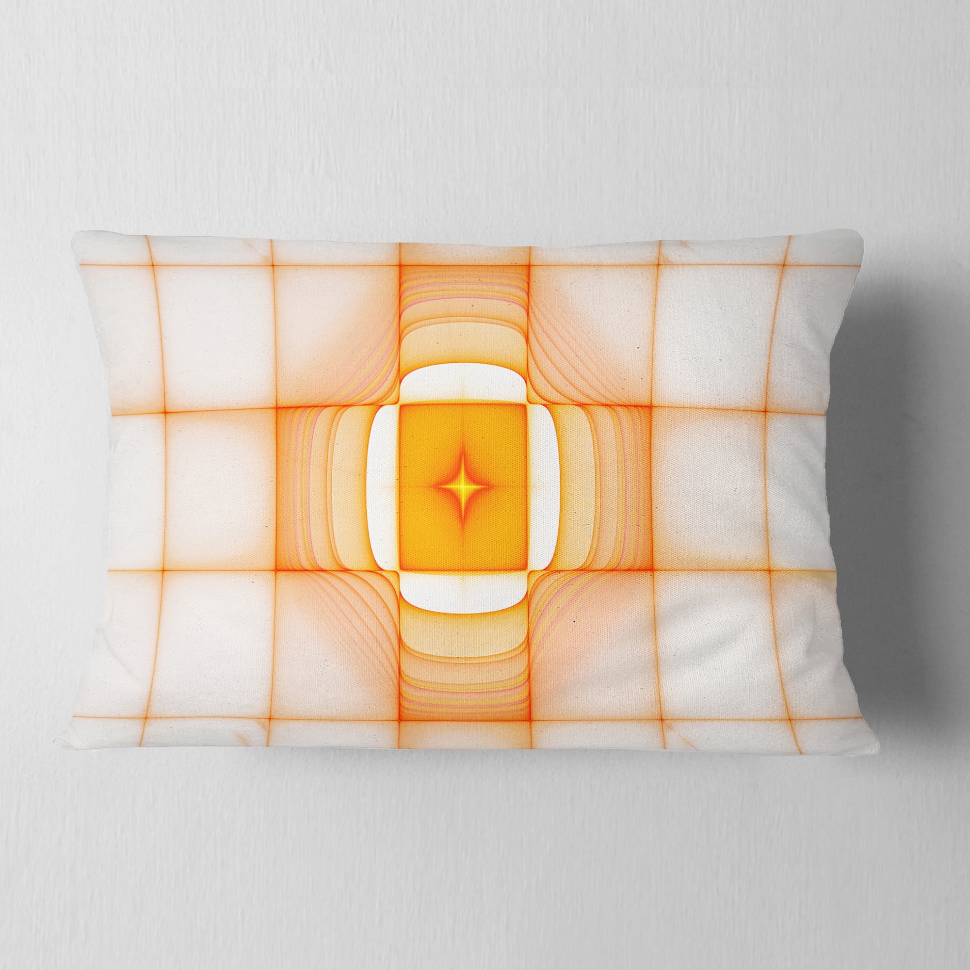 Designart Yellow Thermal Infrared Visor - Abstract Throw Pillow - 12x20